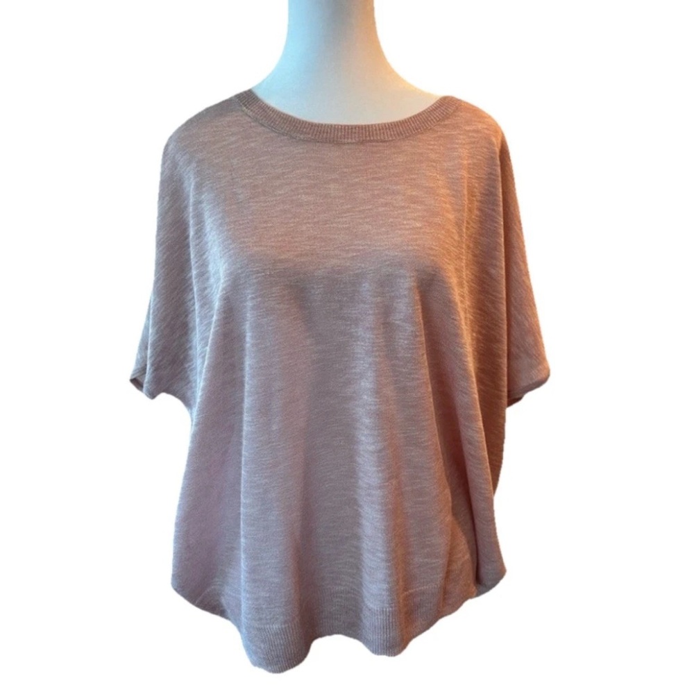 Ellen Tracy Women’s Dolman Sleeve Knit Top – Pink Heather – Size XL